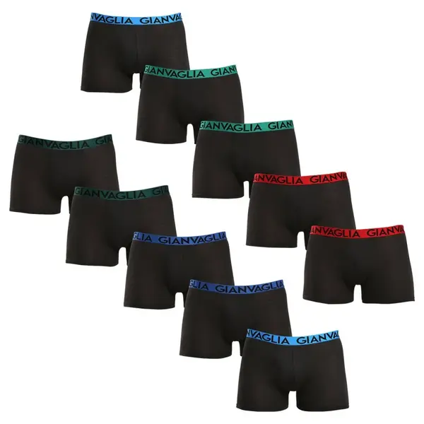 Gianvaglia 10PACK pánské boxerky černé (021) 3XL