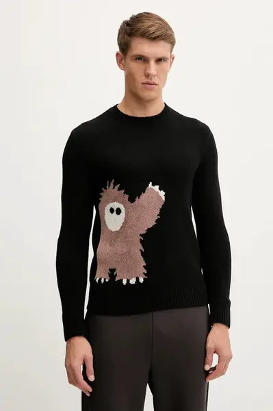 Svetr z vlněné směsi EA7 Emporio Armani