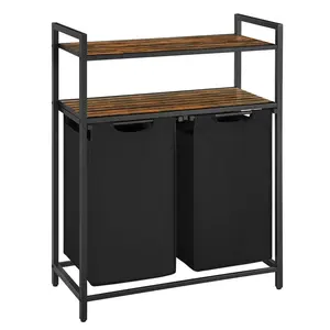 MID.YOU KOŠ NA PRÁDLO, hnědá, černá