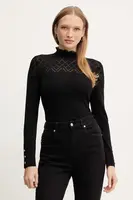 Svetr Morgan dámský, černá barva, s pologolfem, MOC
