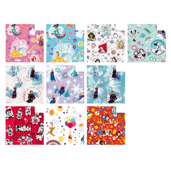 Dárkový balicí papír Disney - 2 x 0,7 m, mix motivů