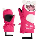 Ziener LANIMALO-Z MINIS Dívčí lyžařské palčáky, růžová, velikost