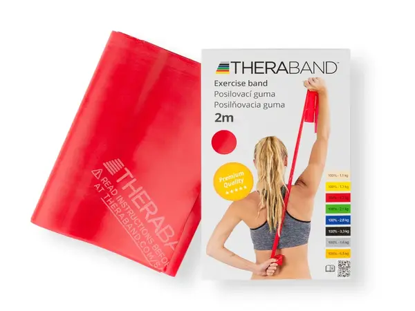 Thera-Band Inside posilňovacia guma 2 m, červená, stredne silná