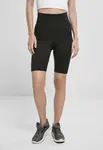 Women's high-waisted cycling shorts black/black
