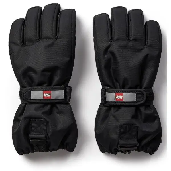 LEGO&reg; kidswear LWATLIN 700 Detské lyžiarske rukavice, čierna, veľkosť 122-128