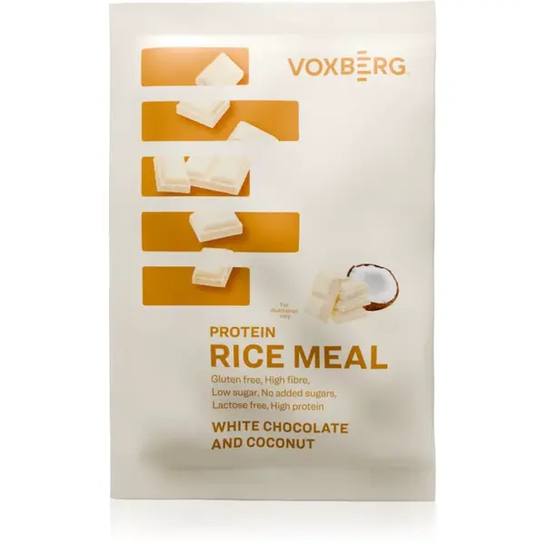 Voxberg Protein Rice Meal rýžová kaše s proteinem příchuť White Chocolate, Coconut 60 g