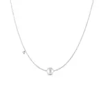 Náhrdelník s perlou a diamantem v bílém zlatě KLENOTA