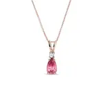 Náhrdelník z ružového zlata s turmalínom KLENOTA
