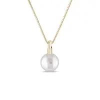 Náhrdelník zo žltého zlata so sladkovodnou perlou KLENOTA