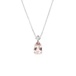 Prívesok z bieleho zlata s morganitom a diamantom KLENOTA