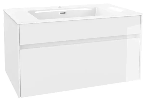 kielle Nefia - Skrinka s umývadlom 80 cm, lesklá biela 50027S800