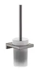 Hansgrohe AddStoris - WC kefa nástenná, matné sklo/kefovaný čierny chróm 41752340