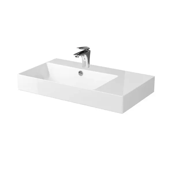 Cersanit Inverto - Umývadlo, 81x46 cm, s prepadom, otvor na batériu, biela K671-006