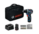 Bosch - 12V AKU vrtací šroubovák GSR 12V-32 s příslušenstvím, 2x aku 2,0 Ah Li-Ion, nabíječka 06019N7006