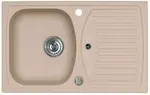 Alveus Record - Granitový drez 78x48 cm, s ovládaním odtoku, beige 1130330