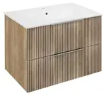 Sapho Cirasa - Umyvadlová skříňka 70x52x46 cm, 2 zásuvky, dub Alabama strip CR701-2322