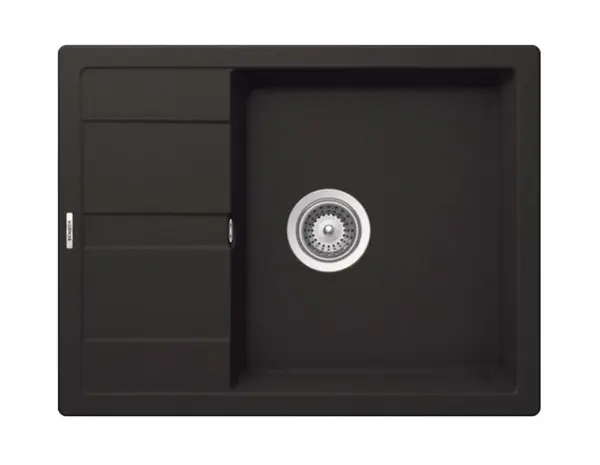 SCHOCK Manhattan - Granitový dřez, 65x50 cm, s ovládáním odtoku, Onyx MAND100UGON