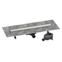 Hansgrohe RainDrain Go - Sprchový žlab 70 cm s oboustranným roštem, pro vložení dlažby, kartáčovaná nerezová ocel 56272800