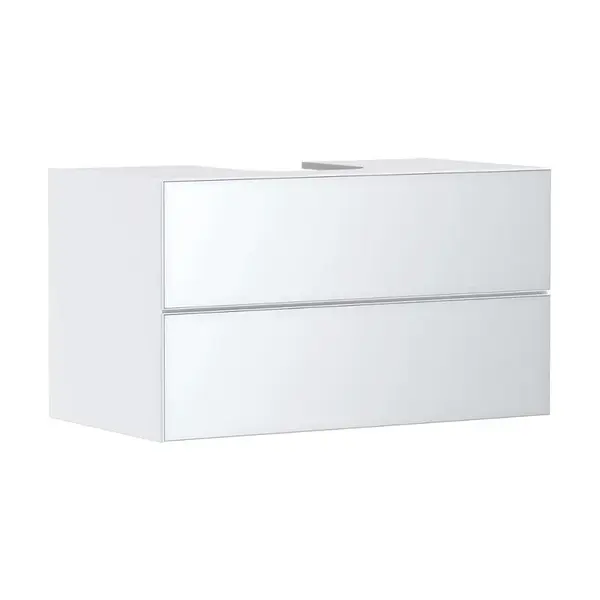 Hansgrohe Xevolos E - Umývadlová skrinka 98x56x55 cm, 2 zásuvky, matná biela/metalická biela 54190320