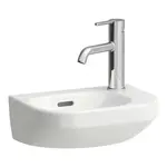 Laufen Lua - Umývadielko 36x25 cm, s prepadom, otvor na batériu vpravo, biela H8150800001061