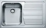 Franke Logica - Drez z nehrdzavejúcej ocele LLL 611/2, 79x50 cm, tkaná štruktúra 101.0120.183