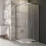 Ravak Blix - Štvrťkruhový sprchový kút posuvný štvordielny BLCP4-90, 88-90 cm, satin/sklo Grape 3B270U00ZG