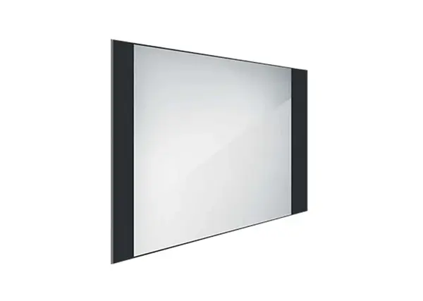 Nimco Zrcadla - Zrcadlo s LED osvětlením, 80x60 cm, hliník/černá ZPC 41003-90