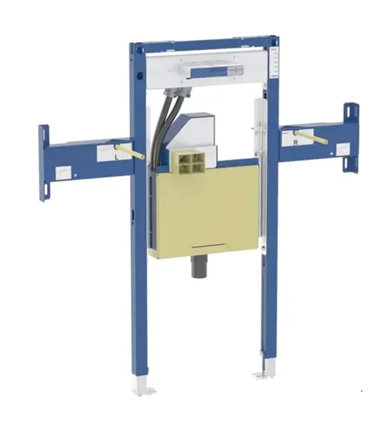 Geberit Duofix - Předstěnová instalace pro umyvadlo Geberit ONE 90 cm, pro nástěnnou armaturu ONE, podomítkový sifon a prvek Clou, částečně vysoká 111