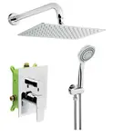 Novaservis Nobless Tina - Sprchový set s podomietkovou batériou, s telesom, 20x30 cm, 3 prúdy, chróm SADA38051R,0