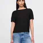 GAP Lněné crop tričko - Dámské