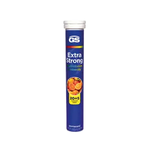 GS Extra Strong multivitamin s minerály pomeranč, 20+5 šumivých tablet
