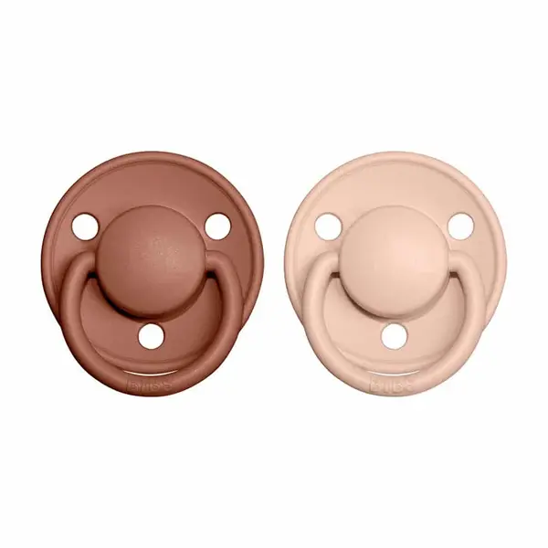 BIBS De Lux cumlíky z prírodného kaučuku 2ks - veľkosť 1 - Woodchuck / Blush
