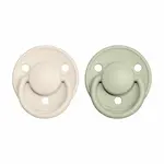 BIBS De Lux cumlíky z prírodného kaučuku 2ks - veľkosť 2 - Ivory / Sage