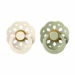 BIBS Boheme cumlíky z prírodného kaučuku 2ks - veľkosť 2 - Ivory / Sage