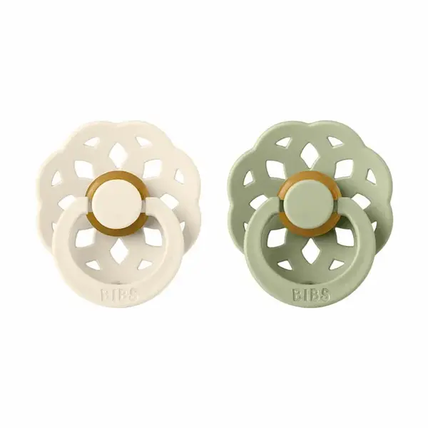 BIBS Boheme cumlíky z prírodného kaučuku 2ks - veľkosť 2 - Ivory / Sage