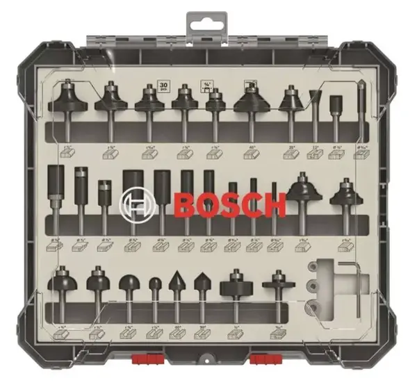 Bosch Príslušenstvo - 30-dielna súprava frézovacích bitov 2607017476