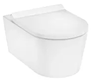 Hansgrohe EluPura S - Závesné WC s doskou SoftClose, Rimless, AquaHelix Flush, EcoSmart, biela 60344450