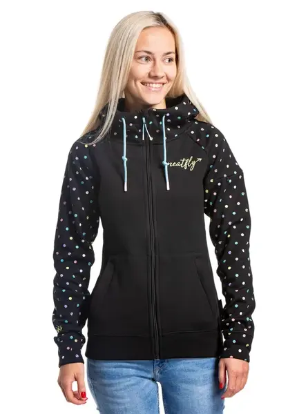 Meatfly dámská technická mikina Alisha Dusty Color Dots | Puntíky | Velikost XS