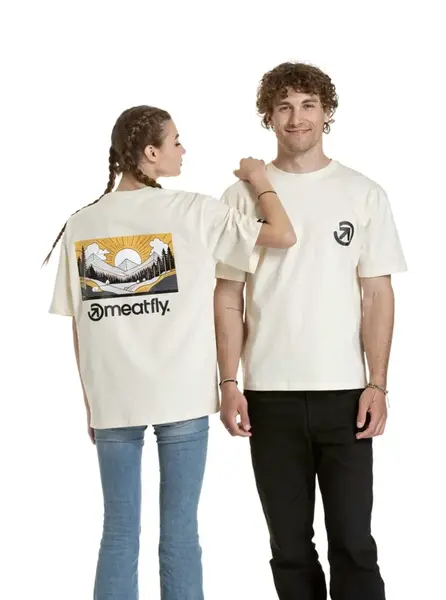 Unisex tričko meatfly cachuma bílá m/l
