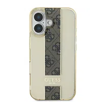 Zadní kryt Guess IML Middle 4G Stripe pro Apple iPhone 16, hnědá