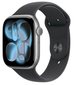 APPLE Watch 11 GPS + Cellular 46mm Vesmírně šedý hliník s černým sportovním řemínkem- S/M