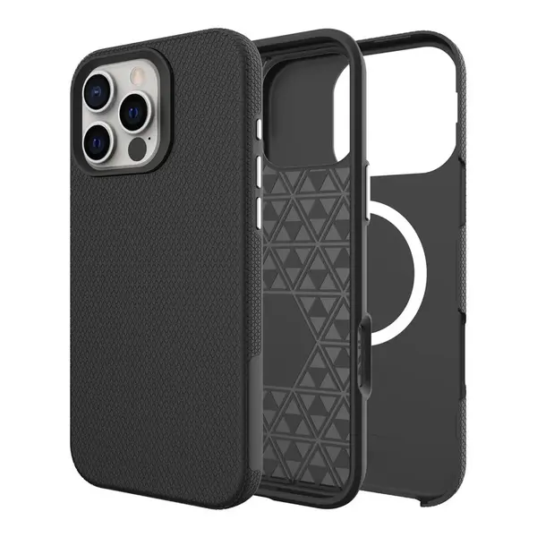 JP Triangle MagSafe case, 1.2M SGS certificate, iPhone 17 Pro Max, černý