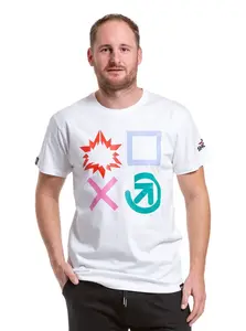 Meatfly pánské tričko Big Shock Gameon White | Bílá | Velikost S | 100% bavlna