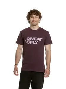 Meatfly pánské tričko Revital Blackberry | Červená | Velikost L | 100% bavlna