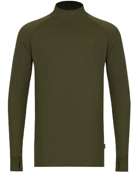 Korda termo prádlo mock neck thermal ls shirt dark olive - xxxl