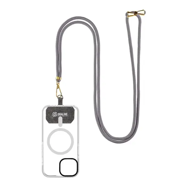 Popruh OBAL:ME NeckTag Allure na telefon, dark grey