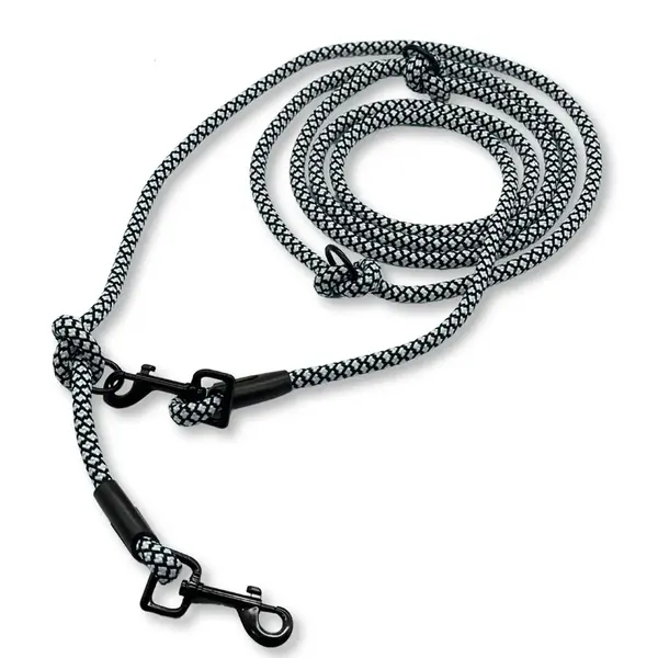 PafDog® Přepínací nastavitelné vodítko 8mm, šedo-černé extra pevné PAF-497