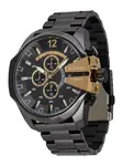 DIESEL Analógové hodinky 'MEGA CHIEF, DZ4338'  zlatá / čierna