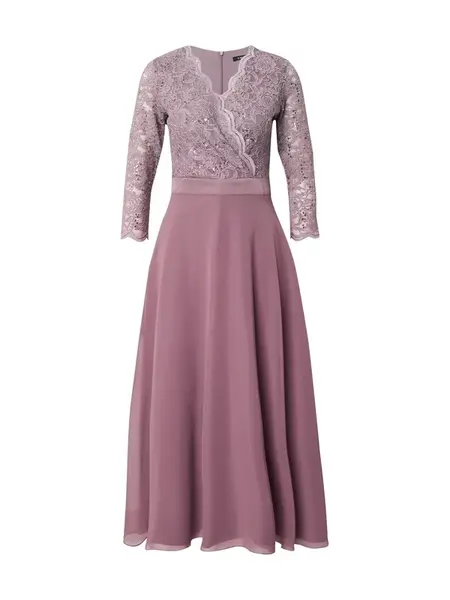 SWING Večerné šaty  orgovánová