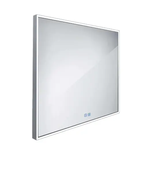 Nimco Zrcadla - Zrcadlo s LED osvětlením, 70x70 cm, dotykový senzor, hliník ZP 13077VX